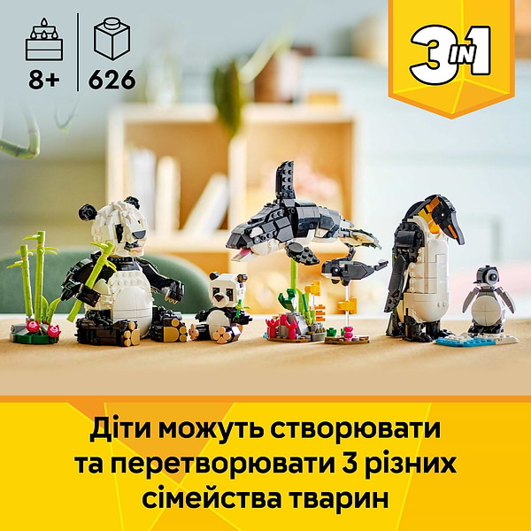 Фото - Конструктор LEGO Creator Дикие животные: пандовые (31165)