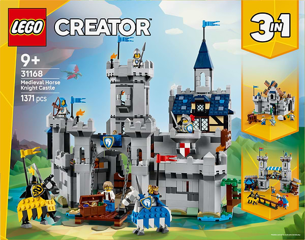 Фото - Конструктор LEGO Creator Середньовічний замок із лицарем на коні (31168)