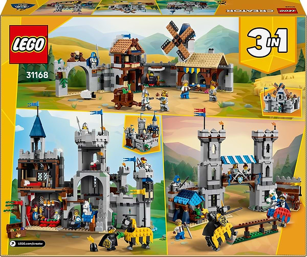 Фото - Конструктор LEGO Creator Середньовічний замок із лицарем на коні (31168)