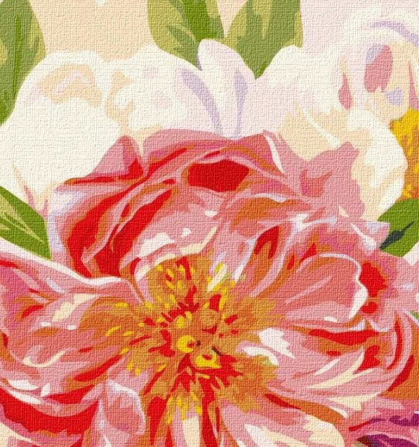 Фото - Картина за номерами Ideyka "Півонієвий настрій" 40х50см (KHO3117)