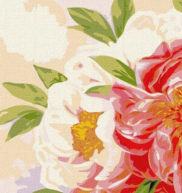 Фото - Картина за номерами Ideyka "Півонієвий настрій" 40х50см (KHO3117)