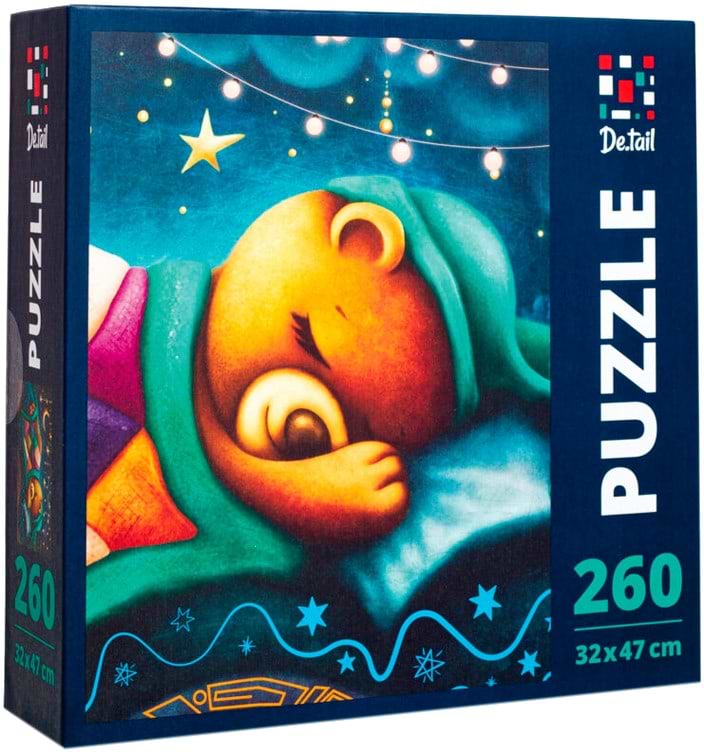 Пазлы картонные (5-7 лет) De.tail «Sleeping bear» (260 элем.) (DT200-01)	 - Фото 1