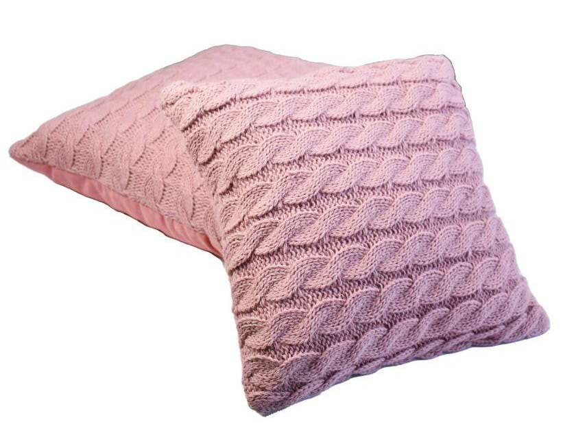 Подушка декоративна Прованс Коси рожева 45х45 см (028329)