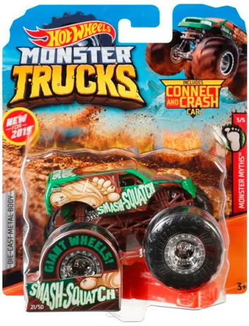 Фото - Уценка - Базовая машинка Hot Wheels Внедорожник 1:64 серии «Monster Trucks» (в асс.) (FYJ44)