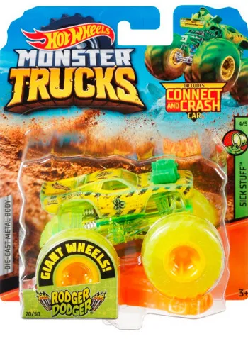 Фото - Уценка - Базовая машинка Hot Wheels Внедорожник 1:64 серии «Monster Trucks» (в асс.) (FYJ44)