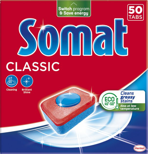 Таблетка для посудомоечной машины Somat Classic 50 шт - Фото 1