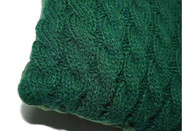 Фото - Подушка декоративная Прованс Косы зеленая 33х33 см (027423)