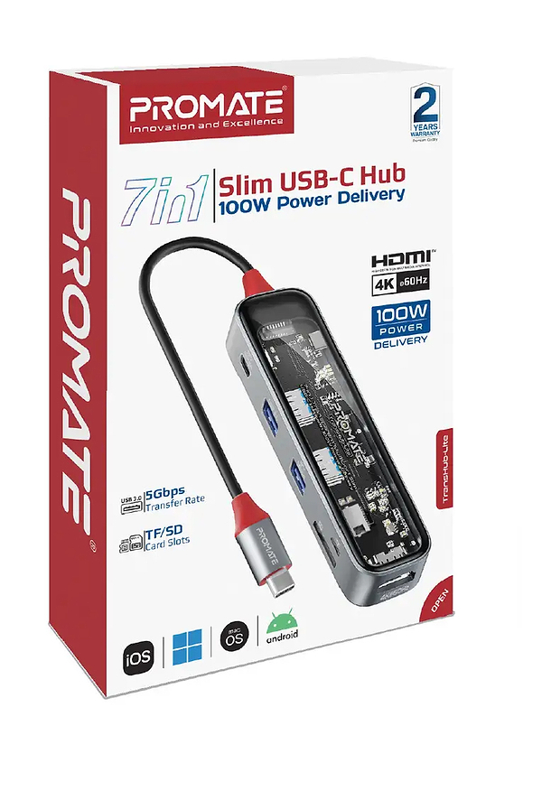 Фото - Хаб USB Promate transhub-lite