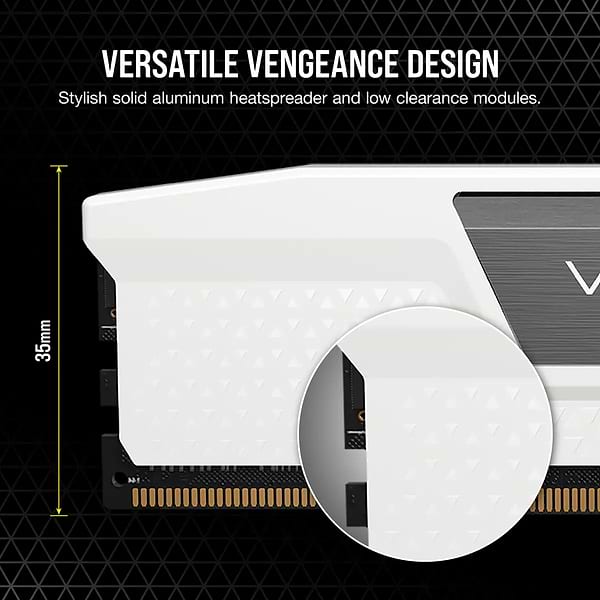 Фото - Память DDR Corsair DDR5 2x16GB/5200 Vengeance White (CMK32GX5M2B5200C40W)