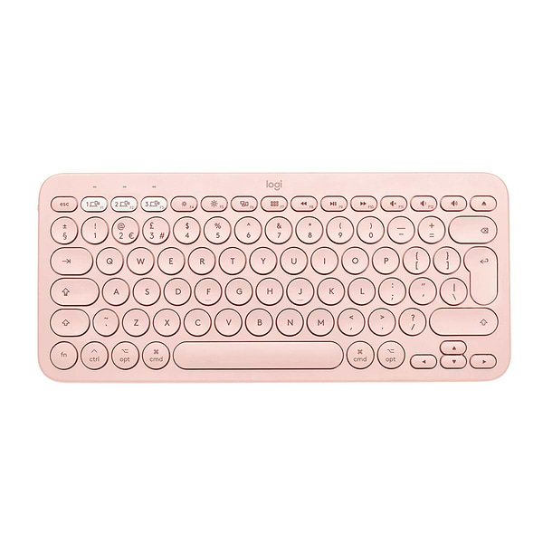 Фото - Клавіатура бездротова Logitech K380 Multi-Device Bluetooth UA Rose (920-009867)