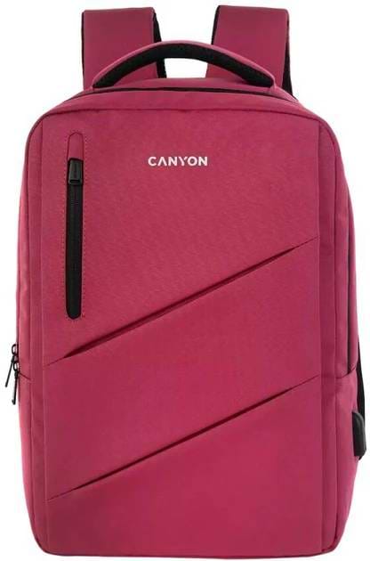 Рюкзак для ноутбука Canyon BPE-5 Urban USB 15.6'' 12-18L Burgundy (CNS-BPE5BD1) - Фото 1