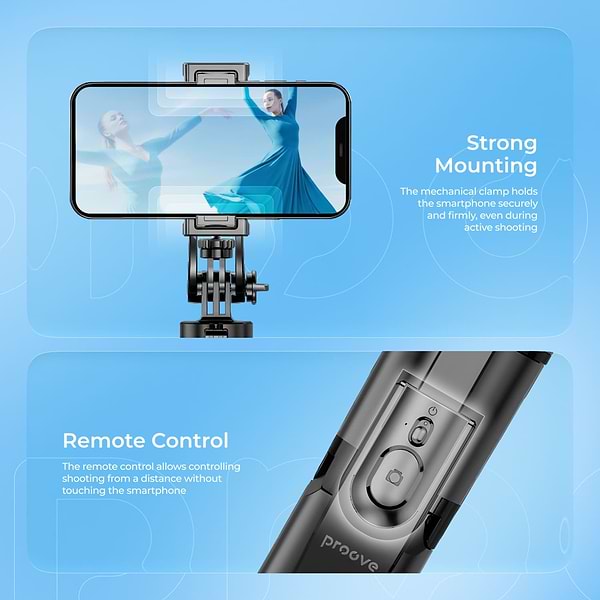 Фото - Трипод для селфи Proove MegaStick Selfie Stick Tripod (1530 mm) Black