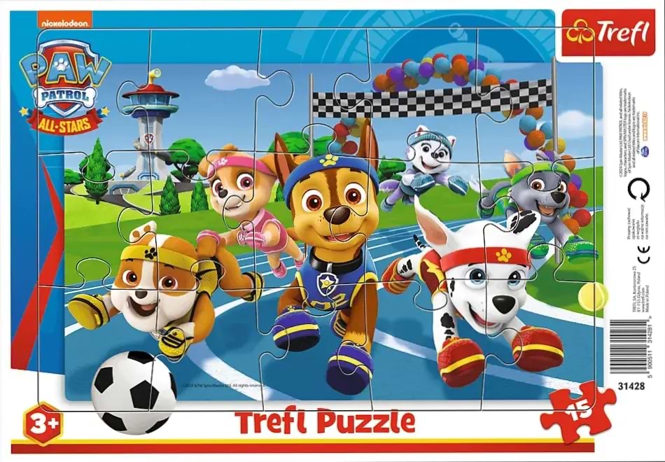 Пазли (3-4 роки) Trefl Слухняні собаки/Щенячий патруль 15 елм. (31428)