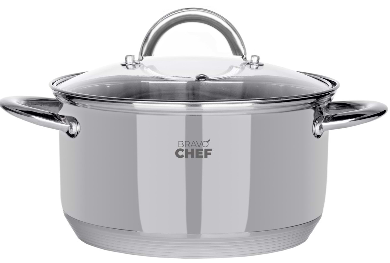 Каструля BRAVO CHEF 18 см 2.6 л з кришкою (BC-2001-18) - Фото 1