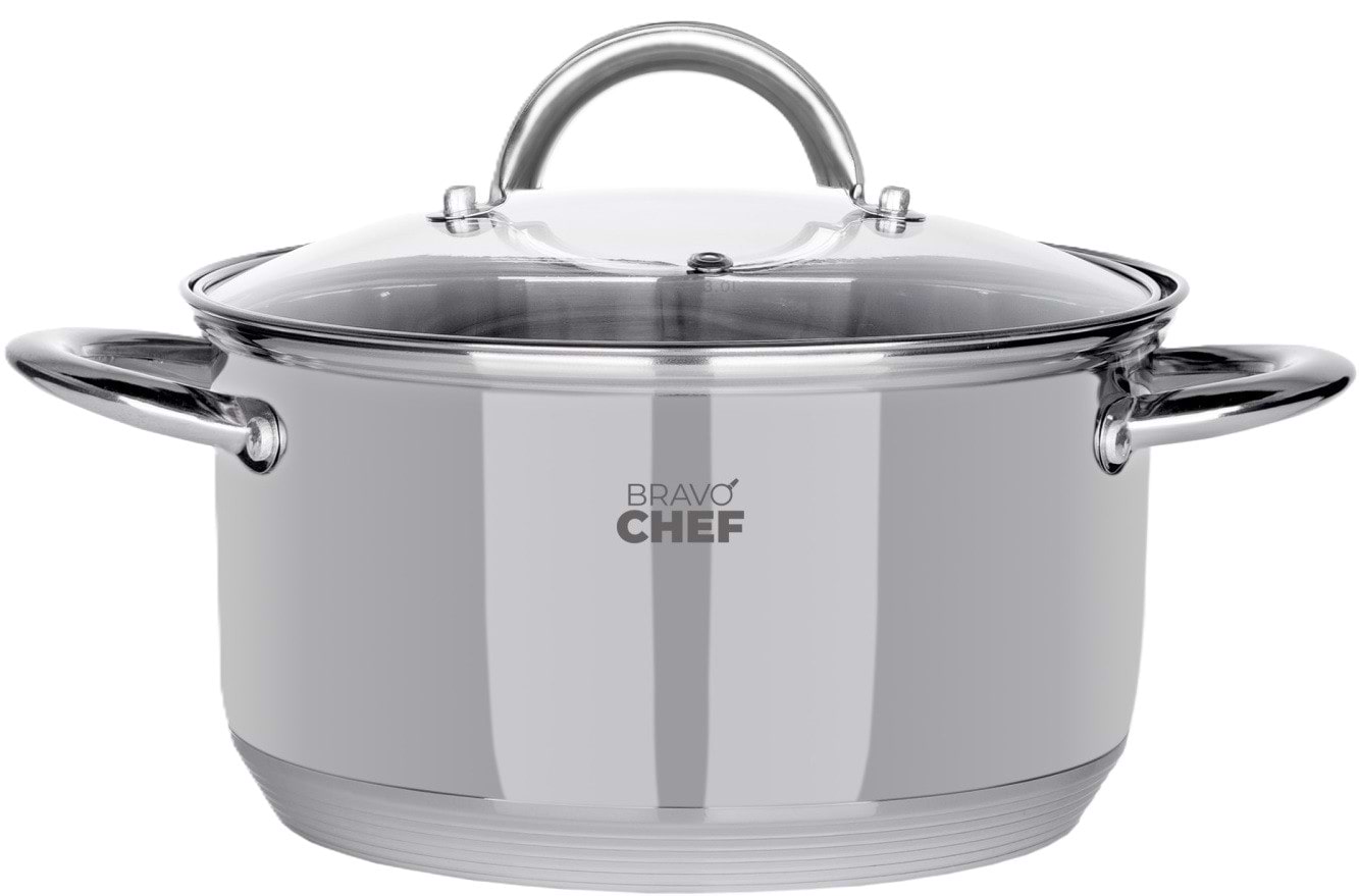 Кастрюля BRAVO CHEF 20 см 3.6 л с крышкой (BC-2001-20)