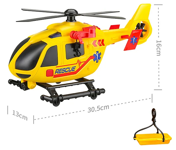 Фото - Пассажирский воздушный транспорт Kool Speed Спасательный вертолет со световыми и звуковыми эффектами из батар. (DHTS10357)