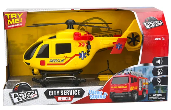 Фото - Пассажирский воздушный транспорт Kool Speed Спасательный вертолет со световыми и звуковыми эффектами из батар. (DHTS10357)