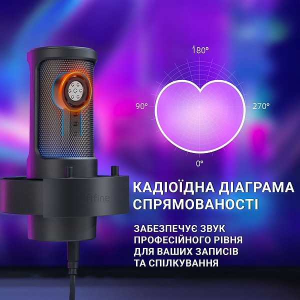 Фото - Мікрофон до комп'ютера Fifine A8T USB Black