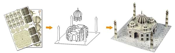 Фото - 3D пазли Cubic Fun "Тадж Махал" серія міні (S3009h)