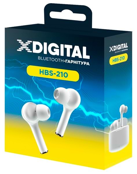 Фото - Навушники вкладиші бездротові TWS X-Digital HBS-210 White