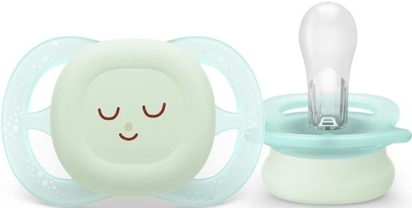 Фото - Ортодонтична пустушка Philips Avent Ultra start Nighttime 0+міс., 2 шт., (SCF075/08)