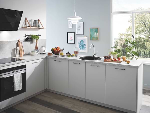 Фото - Мийка кухонна Grohe K200 50-C 51 Чорний Граніт (31656AP0)