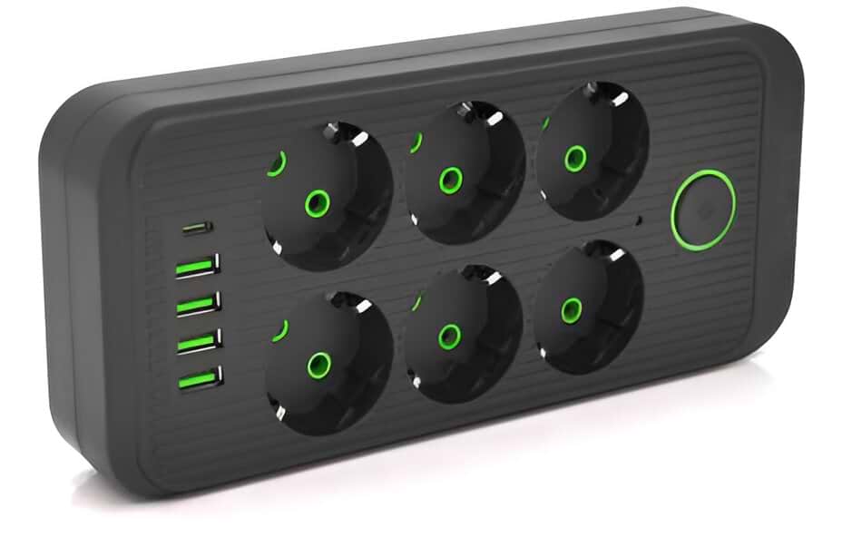 Мережевий фільтр Voltronic F06U 6р EU+4 USB+1PD 2m (31666) - Фото 1
