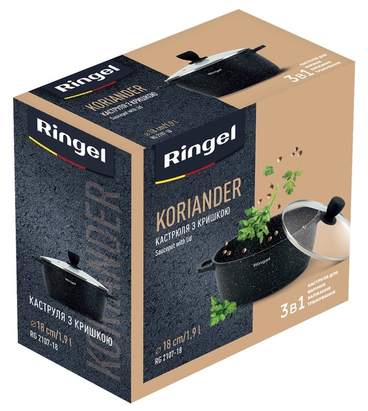 Фото - Каструля Ringel Koriander 18 см з кришкою 1.9 л (RG-2107-18)