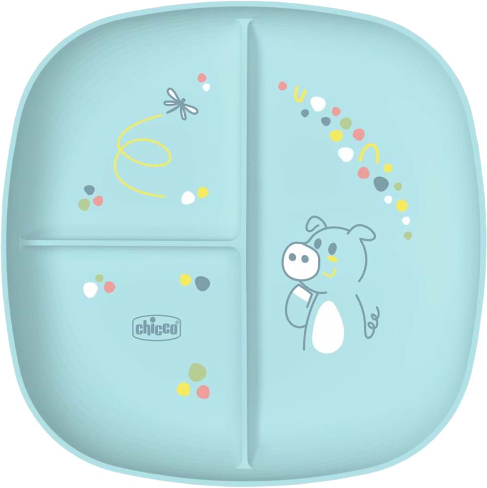 Тарілка для малюка Chicco секційна від 12 місяців хлопчик (16003.25) - Фото 1