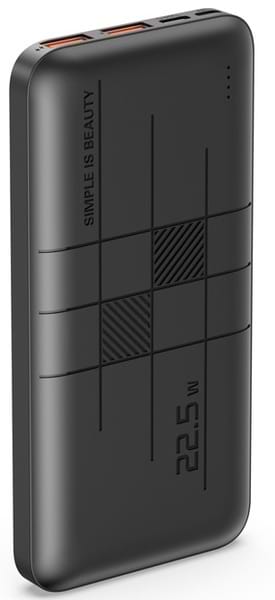 Батарея мобільна XO 10000 mAh PD20W+QC22.5W Black (PR187) - Фото 1