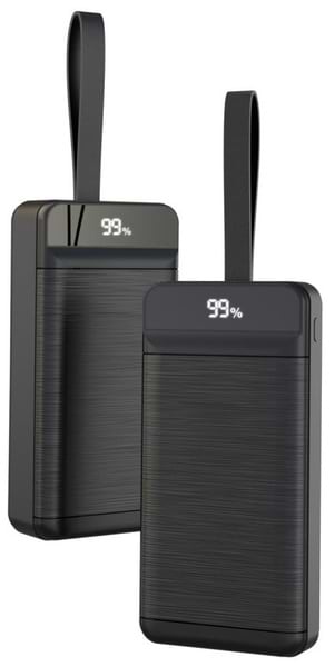 Батарея мобільна XO 30000 mAh 3-Input PD20W+QC22.5W with light Black (PR156) - Фото 1