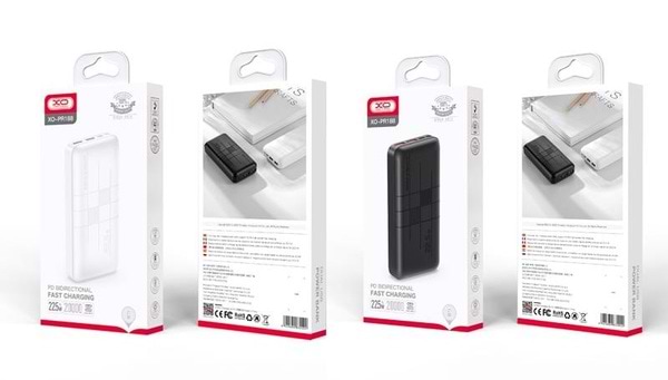 Фото - Батарея мобильная XO 20000 mAh PD20W+QC22.5W Black (PR188)