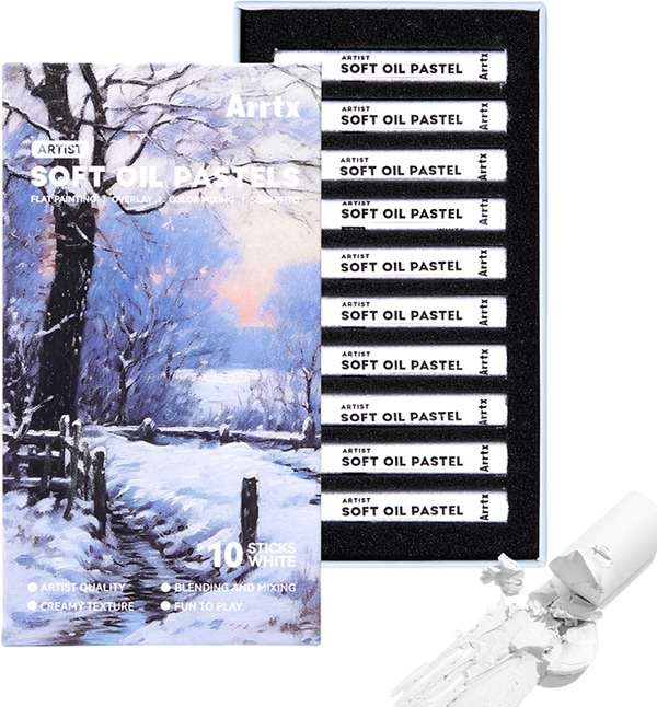 Фото - Пастель Arrtx AOP-S01-W10 біла 10 шт. (LC303953)