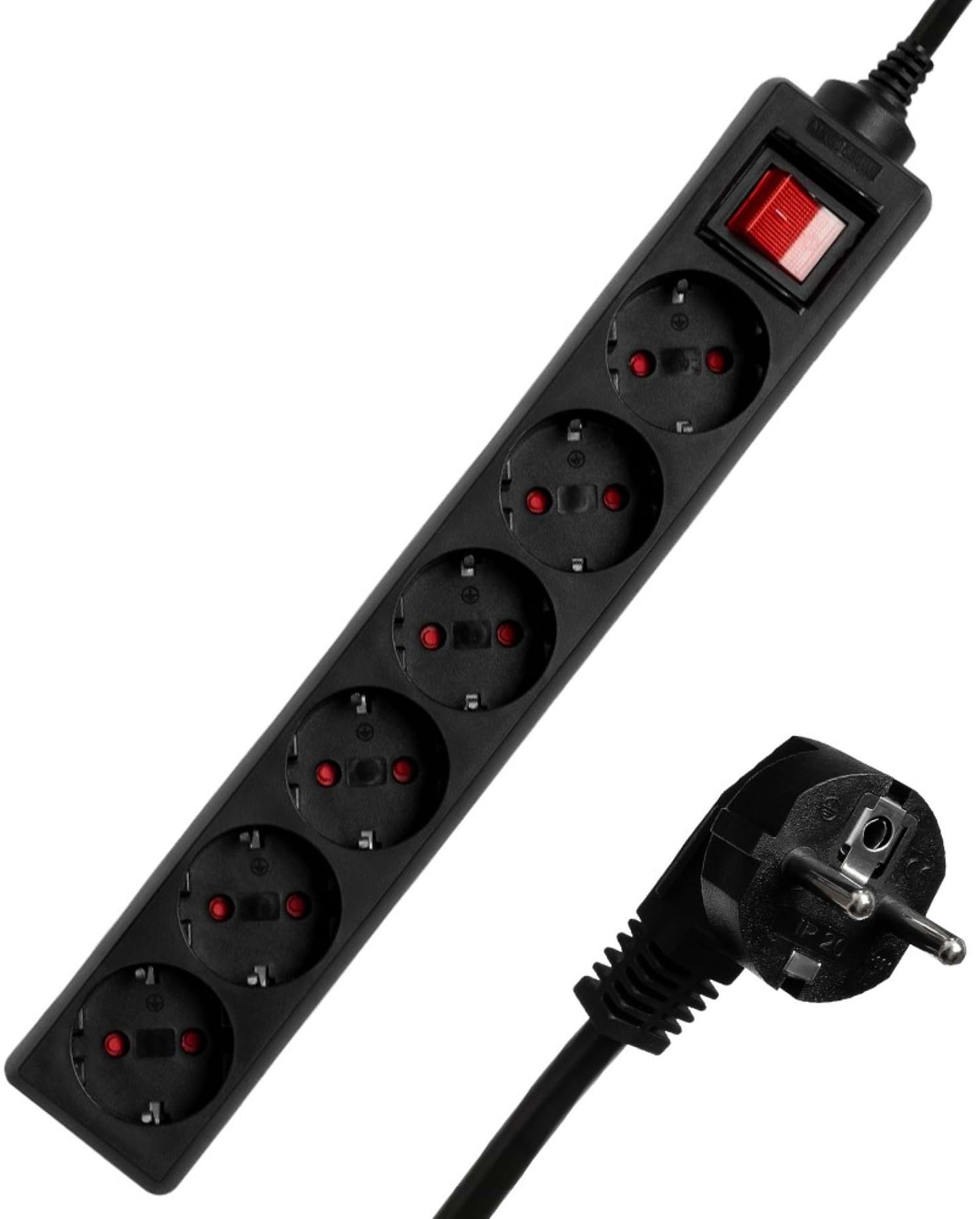 Мережевий фільтр Ultra SSB6-3 V2 Black - Фото 1