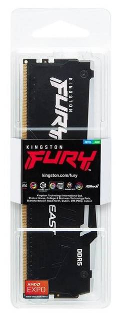 Фото - Память DDR Kingston Fury DDR5-5600 32768MB PC5-44800 Beast RGB AM5 Black (KF556C36BBEA-32)