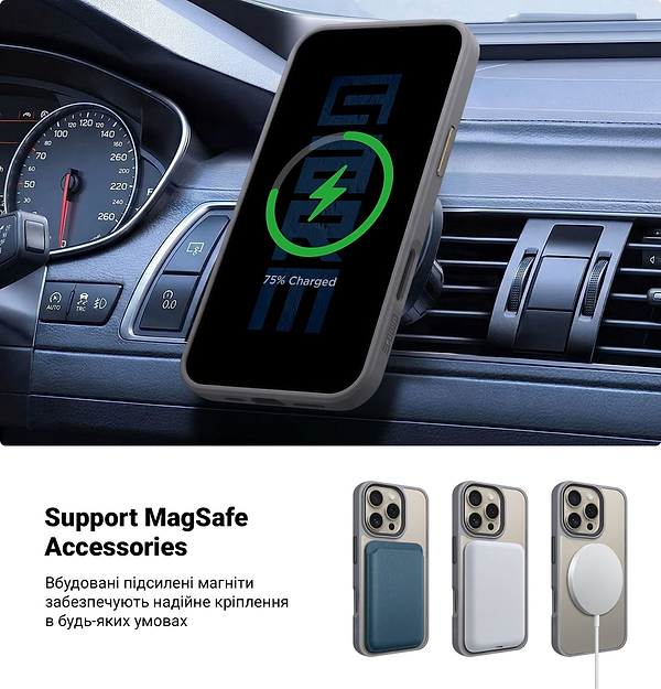 Фото - Чехол для смартфона Armorstandart Uniq MagSafe for Apple iPhone 16 Pro Titanium Grey (ARM79506)