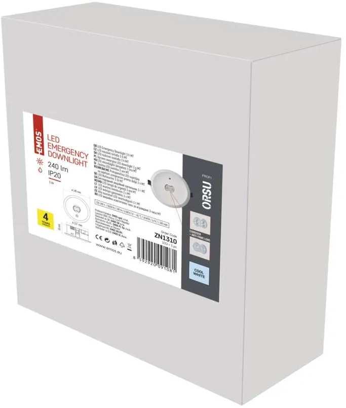 Фото - Светодиодный светильник аварийный EMOS ZN1310 3W 240lm 3h