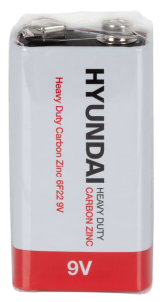 Фото - Батарейка тип 6F22 (1604) Hyundai 6F22 Shrink 1 Heavy Duty (HT7007005)