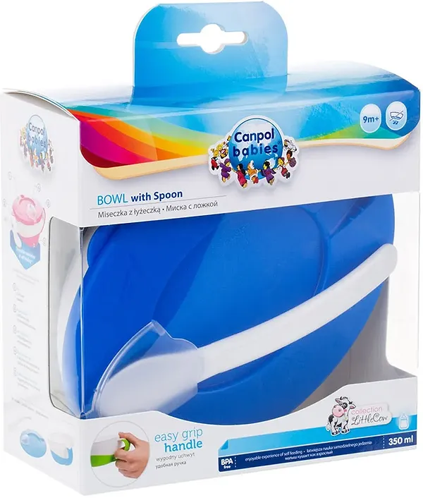 Фото - Тарелка для малыша Canpol babies с ложкой синяя (31/406_blu)