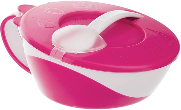 Фото - Тарелка для малыша Canpol babies с ложкой розовая (31/406_pin)