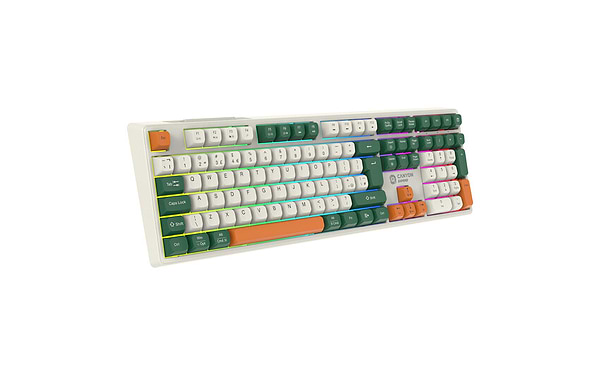 Фото - Клавиатура беспроводная игровая Canyon Shadder GKW-11 RGB Silent UA Wireless White (CND-SKBW11)