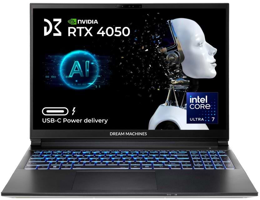 Ноутбук ігровий Dream Machines CU7-155H (RG4050-16UA25) Black - Фото 1
