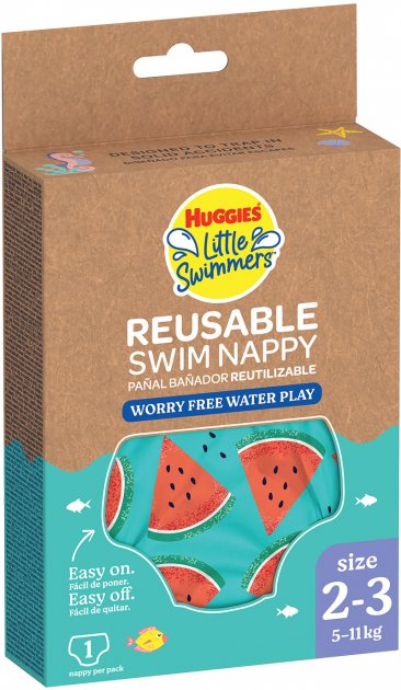 Фото - Підгузок багаторазовий Huggies для плавання Little Swimmers Size 2-3, 1 шт. (5029053583044)