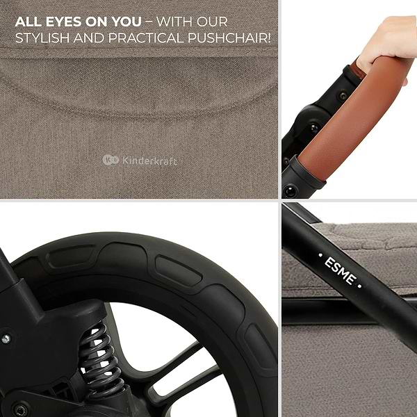 Фото - Коляска универсальная 3 в 1 Kinderkraft Esme Sand Beige (KSESME00BEG3000)