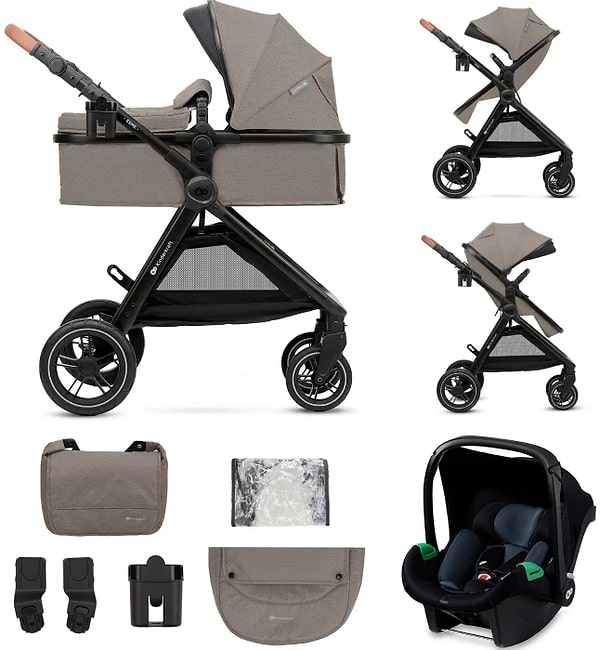 Фото - Коляска универсальная 3 в 1 Kinderkraft Esme Sand Beige (KSESME00BEG3000)