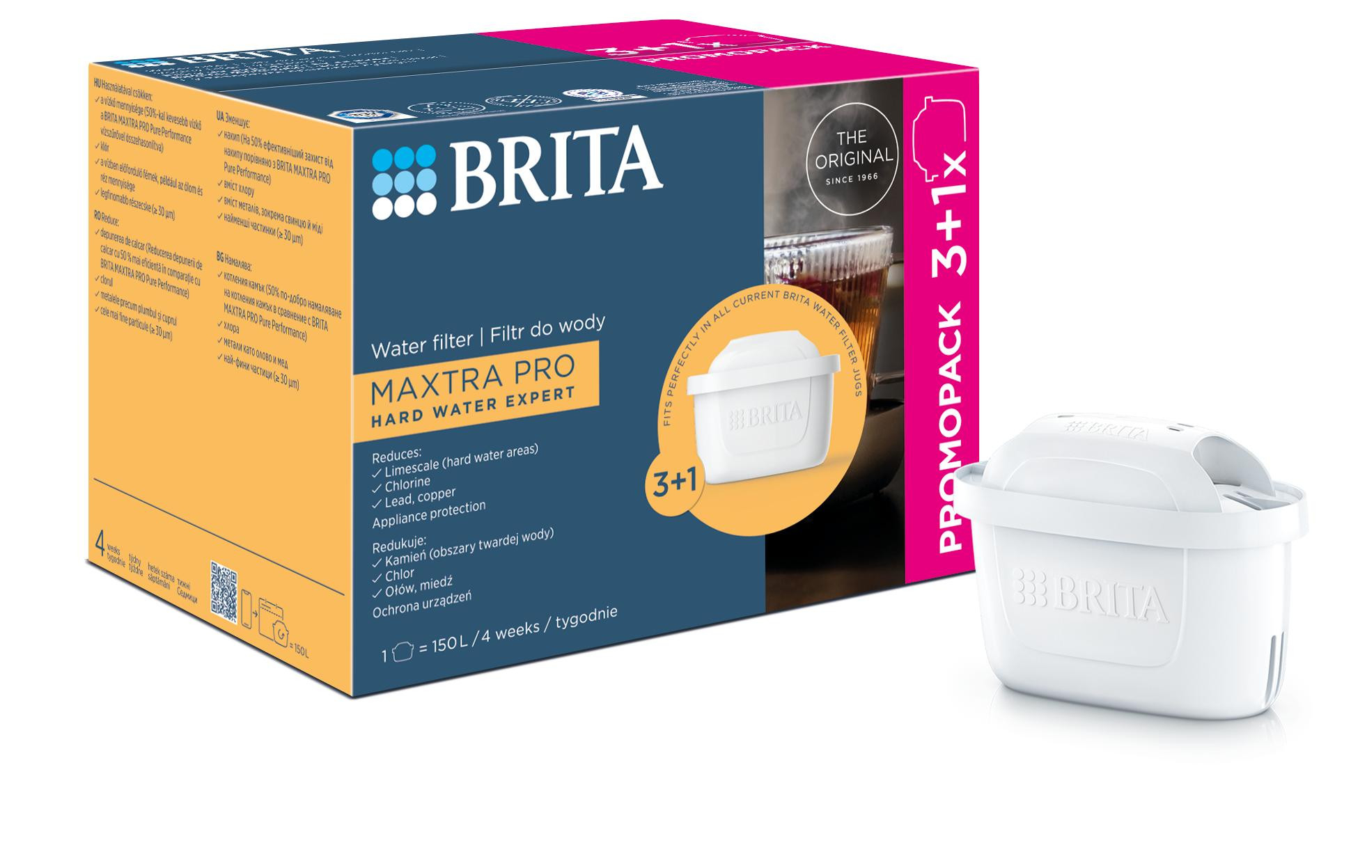 Картридж для фільтру-глечика Brita MXPro Limescale для жорсткої води, 3+1 шт. - Фото 1