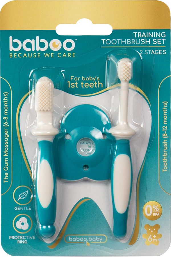 Фото - Зубная щетка мануальная детская Baboo 2 шт. 6+ месяцев 12-001 (2-200)