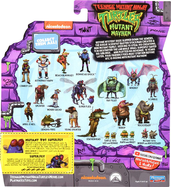 Фото - Колекційні фігурки набір TMNT ЧЕРЕПАШКИ-НІНДЗЯ - СУПЕРФЛАЙС 2 шт. (83481)