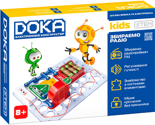 Фото - Електронний конструктор DOKA ЗБИРАЄМО РАДІО (D70703)