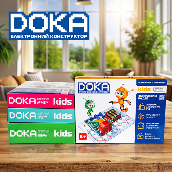 Фото - Електронний конструктор DOKA ЗБИРАЄМО РАДІО (D70703)